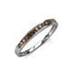4 - Aqilia 2.00 mm Princess Cut Smoky Quartz 13 Stone Wedding Band 