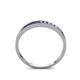 5 - Aqilia 2.00 mm Princess Cut Iolite 13 Stone Wedding Band 