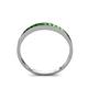 5 - Aqilia 2.00 mm Princess Cut Green Garnet 13 Stone Wedding Band 