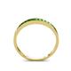 5 - Aqilia 2.00 mm Princess Cut Green Garnet 13 Stone Wedding Band 