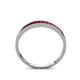 5 - Aqilia 2.00 mm Princess Cut Ruby 13 Stone Wedding Band 
