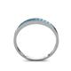 5 - Aqilia 2.00 mm Princess Cut Blue Topaz 13 Stone Wedding Band 