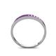 5 - Aqilia 2.00 mm Princess Cut Amethyst 13 Stone Wedding Band 