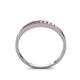 5 - Aqilia 2.00 mm Princess Cut Pink Tourmaline 13 Stone Wedding Band 