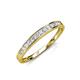 4 - Aqilia 2.00 mm Princess Cut Lab Grown Diamond 13 Stone Wedding Band 