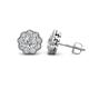 1 - Floret 4.00 mm Round Lab Grown Diamond Milgrain Halo Stud Earrings 