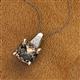 2 - Alayna 10.00 mm Cushion Shape Checkerboard Cut Smoky Quartz and Round Diamond Pendant Necklace 