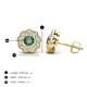 4 - Floret 4.00 mm Round Lab Created Alexandrite and Lab Grown Diamond Milgrain Halo Stud Earrings 
