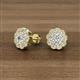 3 - Floret 4.00 mm Round Lab Grown Diamond Milgrain Halo Stud Earrings 