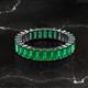 2 - Kerry 5x3 mm Emerald Cut Emerald Side Gallery Work Eternity Band 
