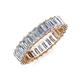 3 - Kerry 5x3 mm Emerald Cut Forever Brilliant Moissanite Side Gallery Work Eternity Band 