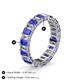 4 - Kerry 5x3 mm Emerald Cut Tanzanite and Lab Grown Diamond Side Gallery Work Eternity Band 