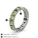 4 - Kerry 5x3 mm Emerald Cut Peridot and Lab Grown Diamond Side Gallery Work Eternity Band 