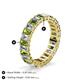 4 - Kerry 5x3 mm Emerald Cut Peridot and Lab Grown Diamond Side Gallery Work Eternity Band 