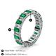 4 - Kerry 5x3 mm Emerald Cut Emerald and Lab Grown Diamond Side Gallery Work Eternity Band 
