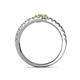5 - Delise 3.40mm Round Peridot with Side Diamonds Bypass Ring 