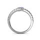 5 - Delise 3.40mm Round Diamond and Tanzanite with Side Diamonds Bypass Ring 