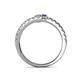 5 - Delise 3.40mm Round Diamond and Iolite with Side Diamonds Bypass Ring 