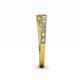 4 - Delise 3.40mm Round Citrine and Pink Tourmaline with Side Diamonds Bypass Ring 