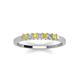 3 - Erica 2.00 mm Princess Cut Yellow Sapphire and Diamond 7 Stone Wedding Band 