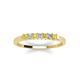 3 - Erica 2.00 mm Princess Cut Yellow Sapphire and Diamond 7 Stone Wedding Band 