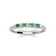 3 - Erica 2.00 mm Princess Cut Green Garnet and Diamond 7 Stone Wedding Band 