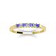 3 - Erica 2.00 mm Princess Cut Tanzanite and Diamond 7 Stone Wedding Band 