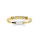 3 - Erica 2.00 mm Princess Cut Citrine and Diamond 7 Stone Wedding Band 
