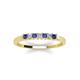 3 - Erica 2.00 mm Princess Cut Iolite and Diamond 7 Stone Wedding Band 
