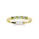 3 - Erica 2.00 mm Princess Cut Peridot and Diamond 7 Stone Wedding Band 