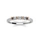 3 - Erica 2.00 mm Princess Cut Smoky Quartz and Diamond 7 Stone Wedding Band 