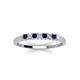 3 - Erica 2.00 mm Princess Cut Blue Sapphire and Diamond 7 Stone Wedding Band 