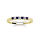 3 - Erica 2.00 mm Princess Cut Blue Sapphire and Diamond 7 Stone Wedding Band 