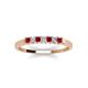 3 - Erica 2.00 mm Princess Cut Ruby and Diamond 7 Stone Wedding Band 