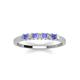 3 - Erica 2.00 mm Princess Cut Tanzanite and Diamond 7 Stone Wedding Band 