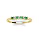 3 - Erica 2.00 mm Princess Cut Green Garnet and Diamond 7 Stone Wedding Band 