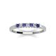 3 - Erica 2.00 mm Princess Cut Iolite and Diamond 7 Stone Wedding Band 