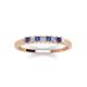 3 - Erica 2.00 mm Princess Cut Iolite and Diamond 7 Stone Wedding Band 