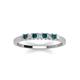 3 - Erica 2.00 mm Princess Cut London Blue Topaz and Diamond 7 Stone Wedding Band 