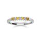 3 - Erica 2.00 mm Princess Cut Citrine and Diamond 7 Stone Wedding Band 