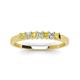 3 - Erica 2.50 mm Princess Cut Yellow Sapphire and Diamond 7 Stone Wedding Band 
