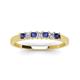 3 - Erica 2.50 mm Princess Cut Iolite and Diamond 7 Stone Wedding Band 
