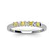 3 - Erica 2.50 mm Princess Cut Yellow Sapphire and Diamond 7 Stone Wedding Band 