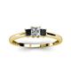 2 - Eadlin Princess Cut Black and White Diamond Three Stone Engagement Ring 