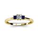 2 - Eadlin Princess Cut Diamond and Blue Sapphire Three Stone Engagement Ring 