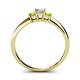 4 - Eadlin Princess Cut Diamond and Peridot Three Stone Engagement Ring 