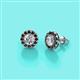 2 - Bernice Round Black and White Diamond Stud Earrings 