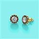 2 - Bernice Round Black and White Diamond Stud Earrings 