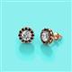 2 - Bernice Round Black and White Diamond Stud Earrings 