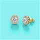 3 - Bernice 0.90 ctw Round White Sapphire Halo Stud Earrings 